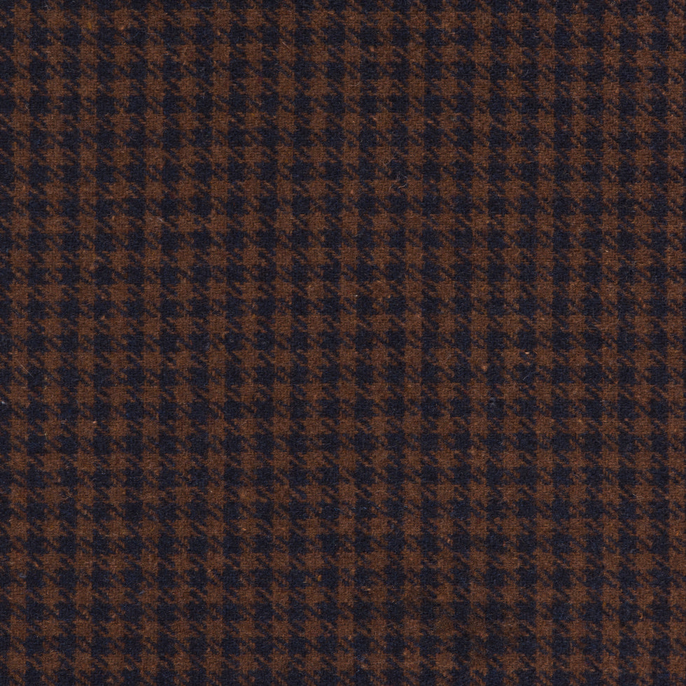 Brown/Navy Shepherd's Check Heavy Wool Suiting