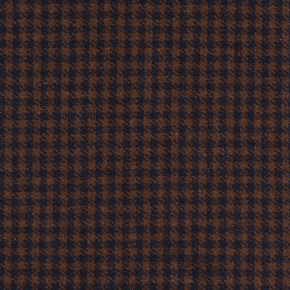 Brown/Navy Shepherd's Check Heavy Wool Suiting