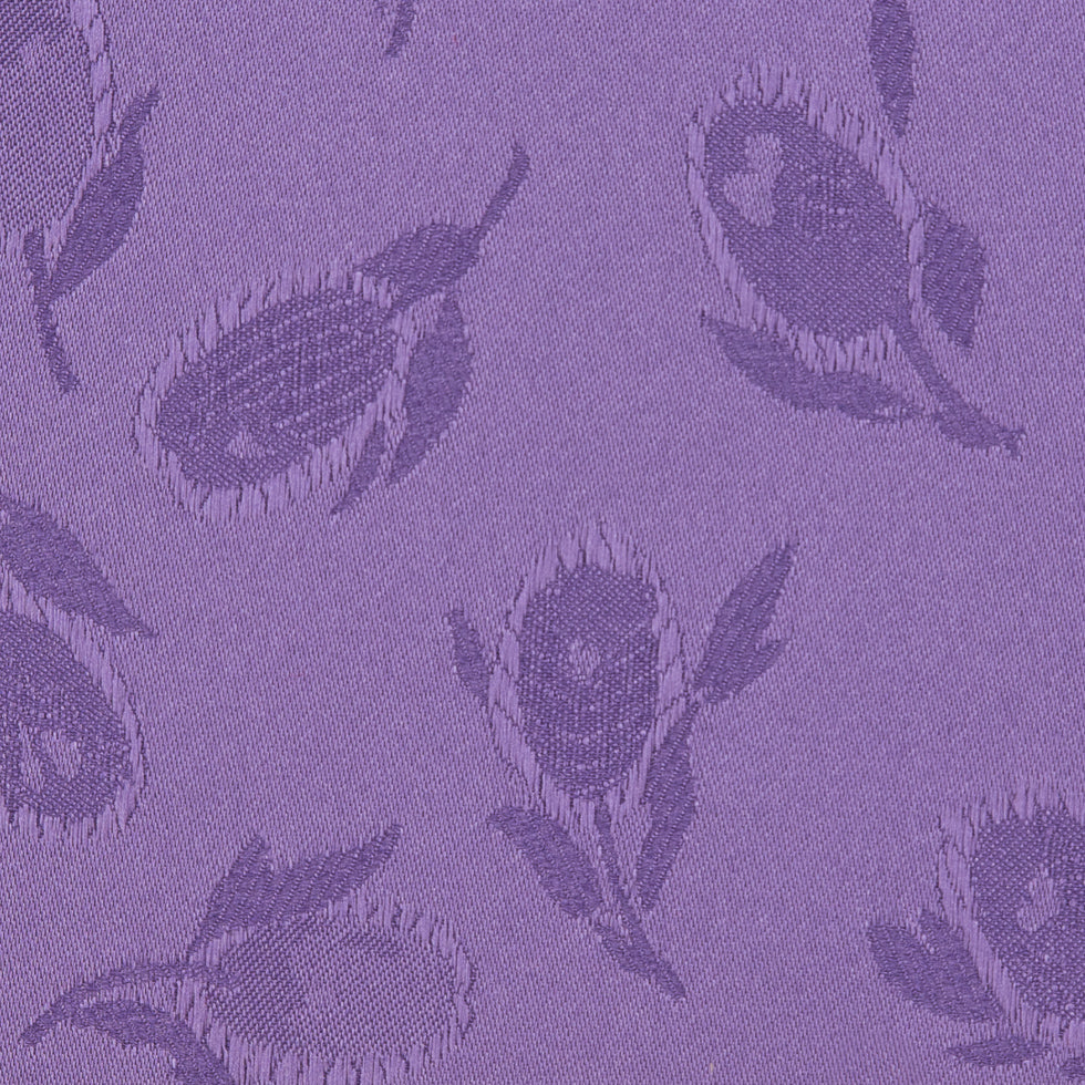Purple Heart Floral Woven Polyester Lining Detail