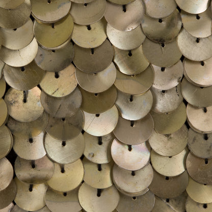 Phillip Lim Gold Large Circle Sequins on Black Georgette - Detail