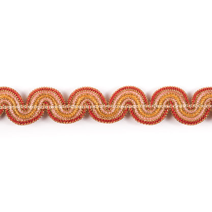Metallic Gold/Red Braided Ric Rac - 1