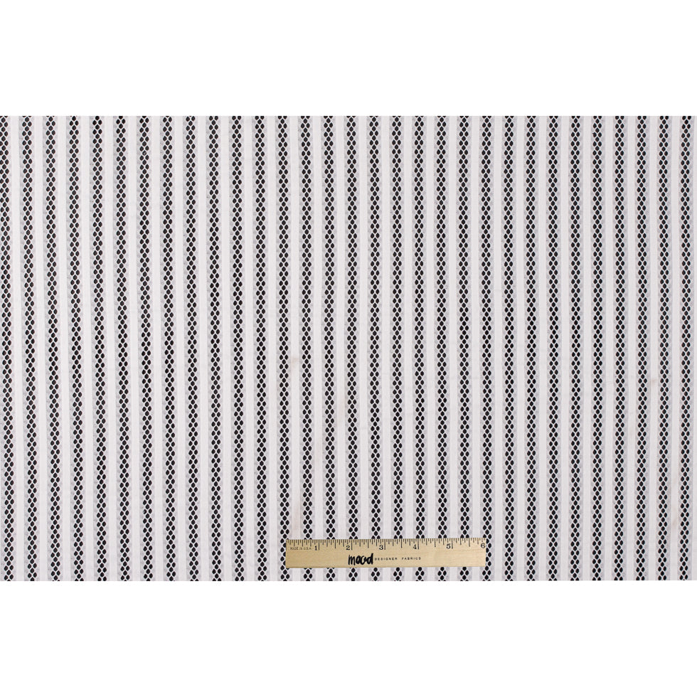 Ecru Ribbed Knit/Novelty Netting - Full