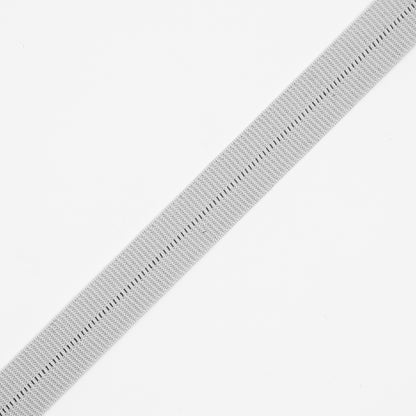 Gray Stretch Fold Over Grosgrain - 0.625"