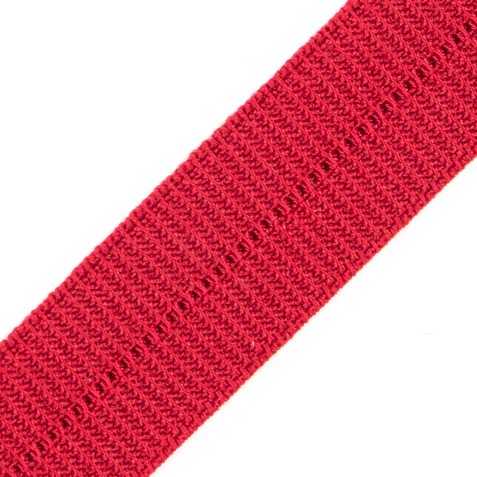 Red Stretch Fold Over Grosgrain - 0.625" Detail