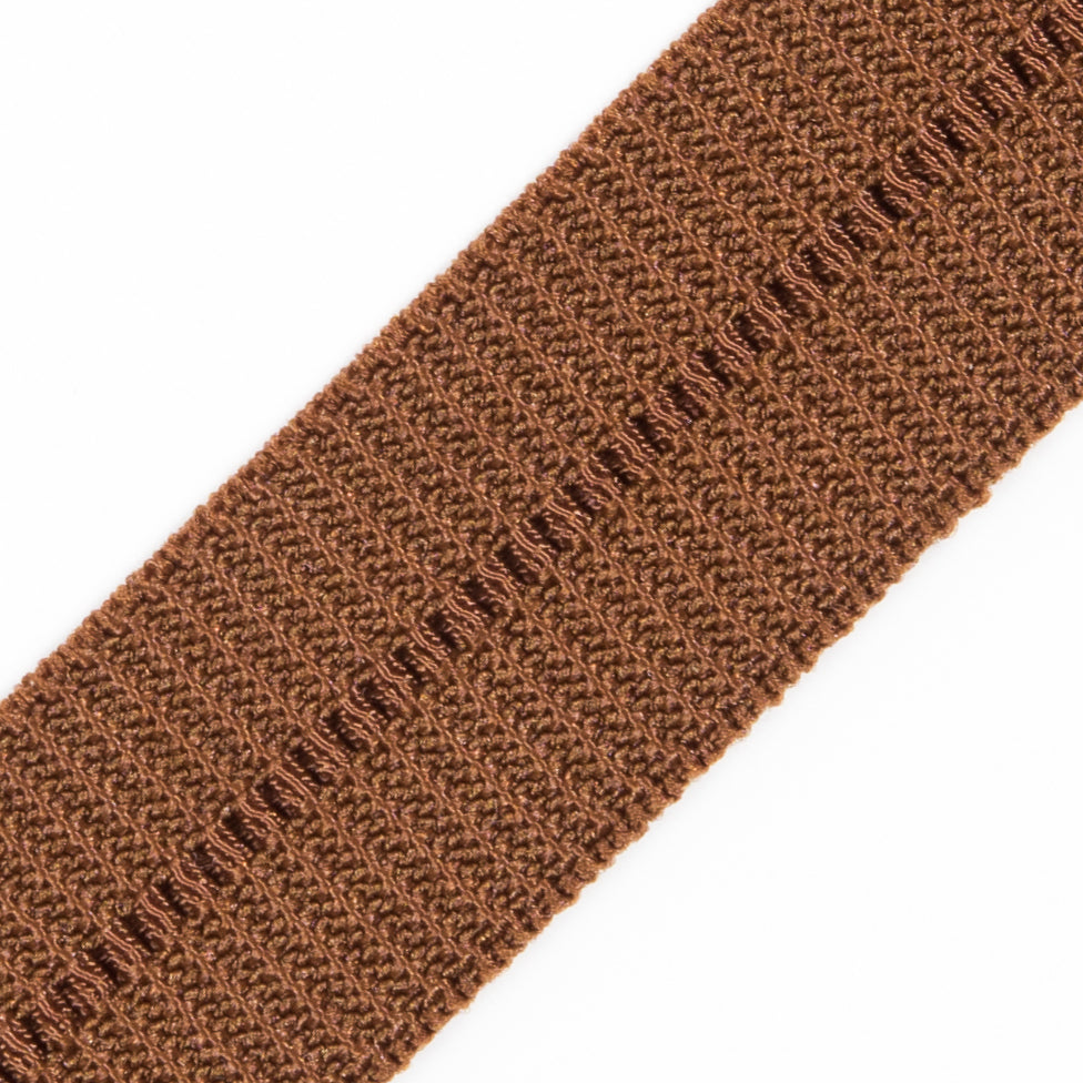 Brown Stretch Fold Over Grosgrain - 0.625 - Detail