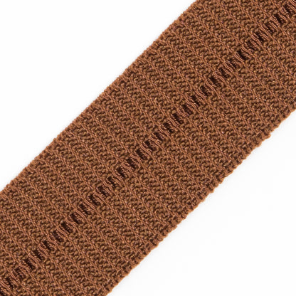 Brown Stretch Fold Over Grosgrain - 0.625 - Detail
