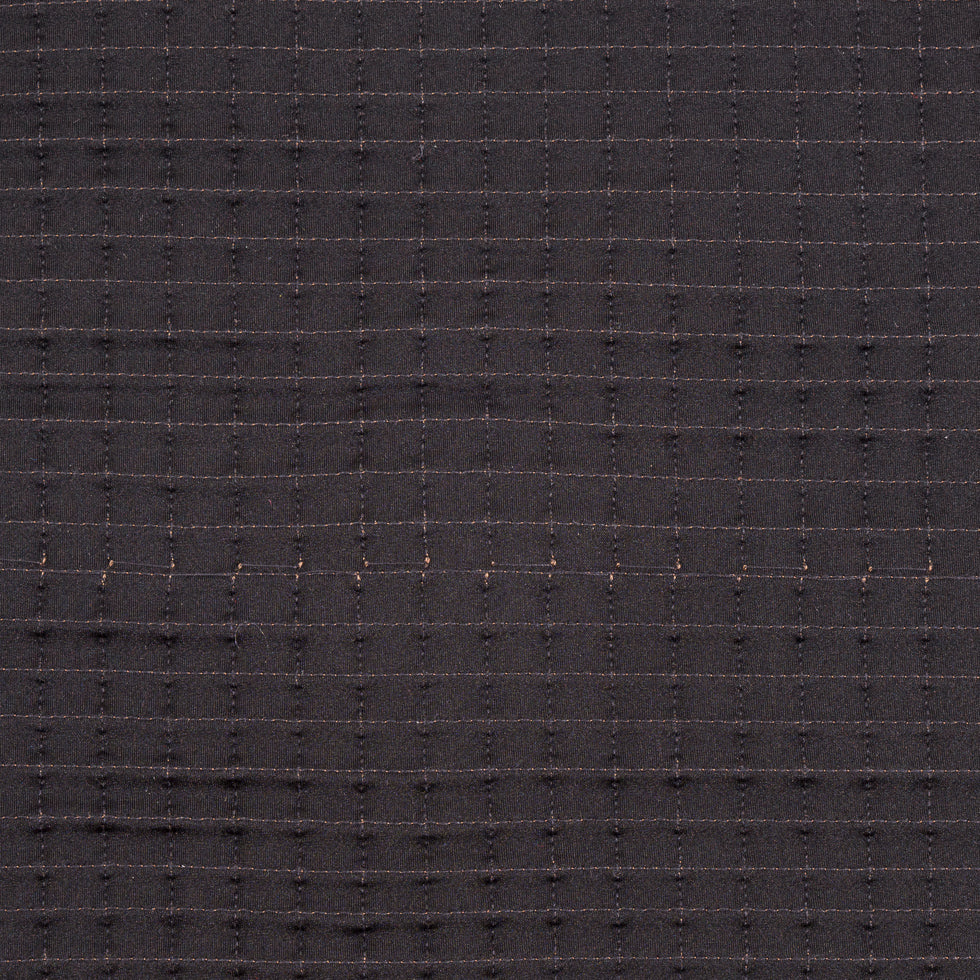 Small Brown Quilted Lamb Hide w/ Black Knit Backing Full