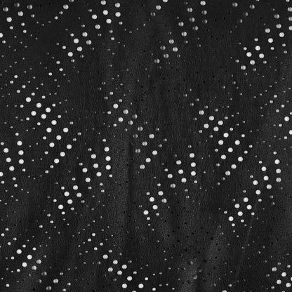 Small Black Abstract Perforated Lamb Leather - Detail