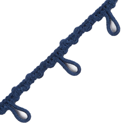 Blue Button Loop Braid - 0.625 - Detail