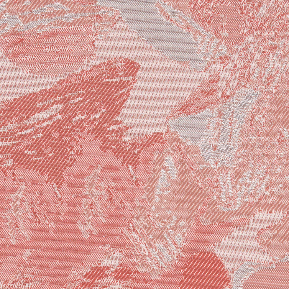 Metallic Silver/Pink Abstract Jacquard/Brocade Full