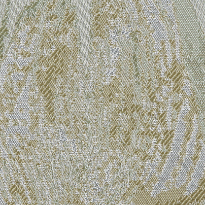 Metallic Silver/Green Abstract Jacquard/Brocade - Full