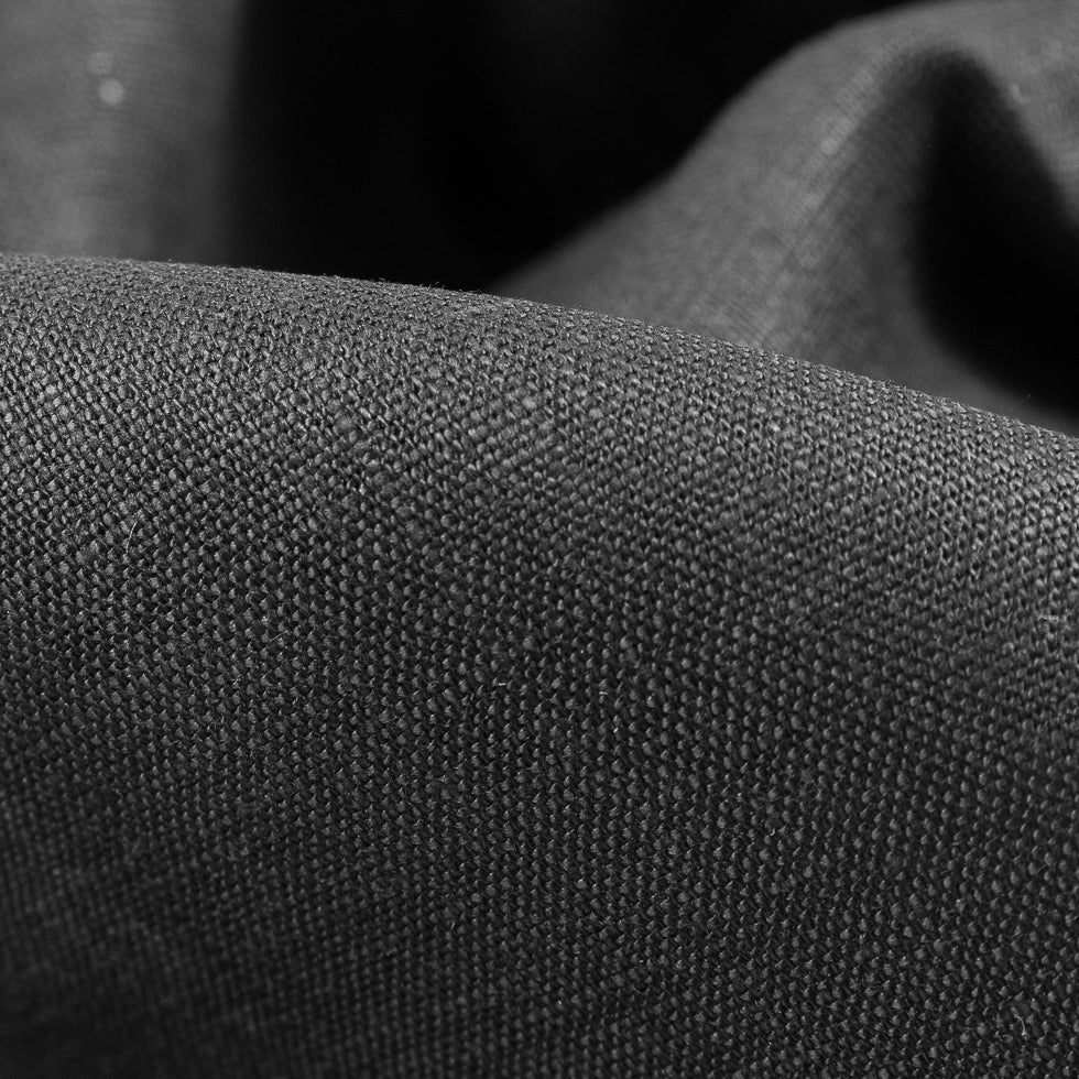 Black Medium-Weight Linen - Full