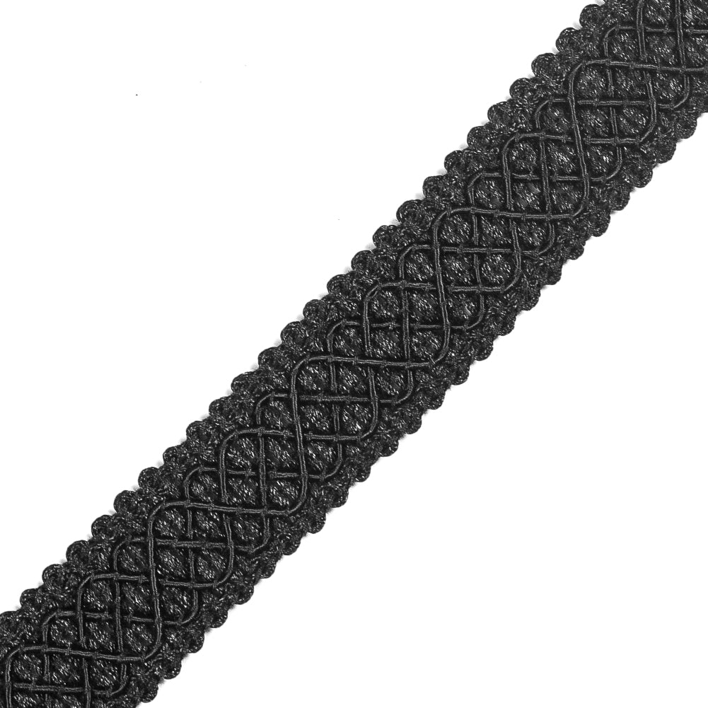 Black Lattice Braided Trim - 1 - Detail