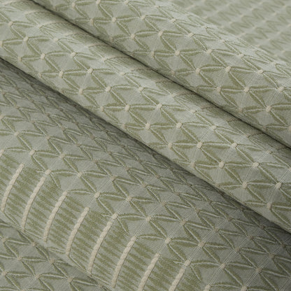 Whisper Green Textural Chevron Striped Woven Folded