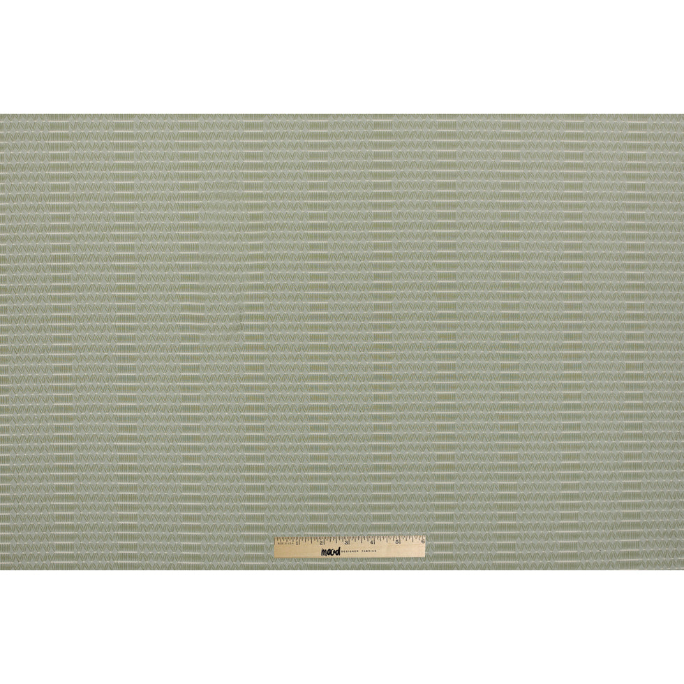 Whisper Green Textural Chevron Striped Woven Full