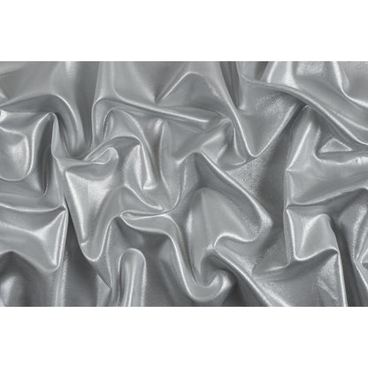 Metallic Polyester Lame - Silver and White Folded