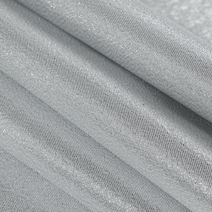 Metallic Polyester Lame - Silver and White Detail