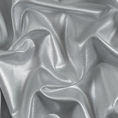 Metallic Polyester Lame - Silver and White