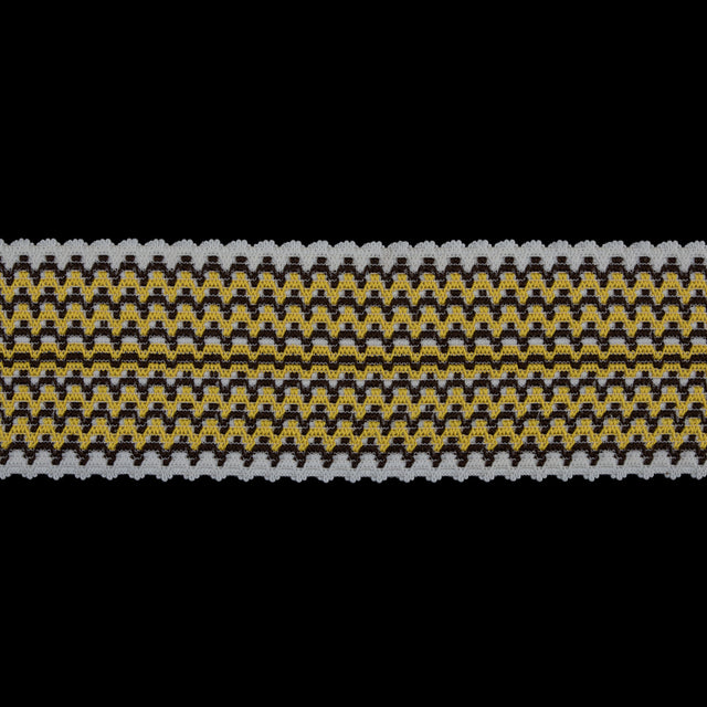 Yellow/Brown/White Elastic - 3.5