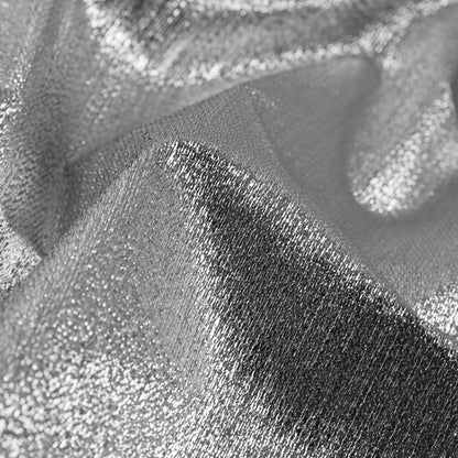 Metallic Silver Woven Lame - Full