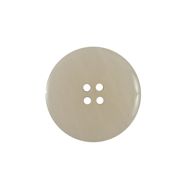 Cream Plastic Coat Button - 36L/23mm