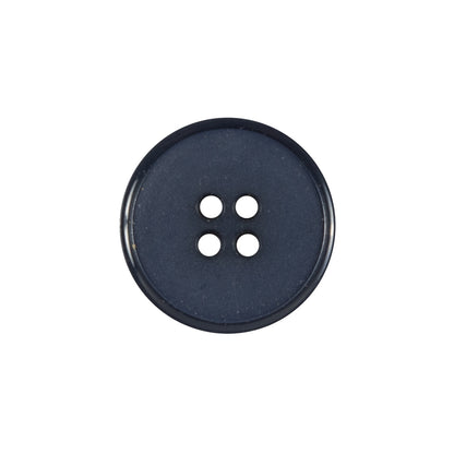 Plastic 4-Hole Button - 32L/20mm - Navy Blue Narrow Rim