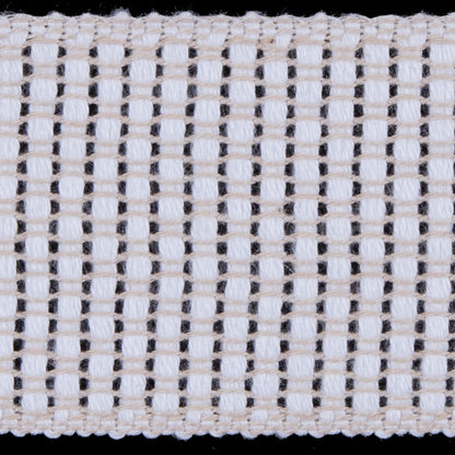 Beige and White Woven Trim - 1.5" Detail