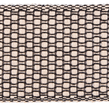 Beige and Black Woven Trim  - 1.5" Detail