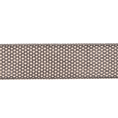 Beige and Black Woven Trim  - 1.5"