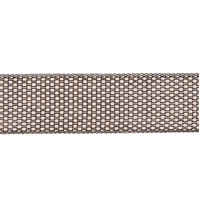 Beige and Black Woven Trim  - 1.5"