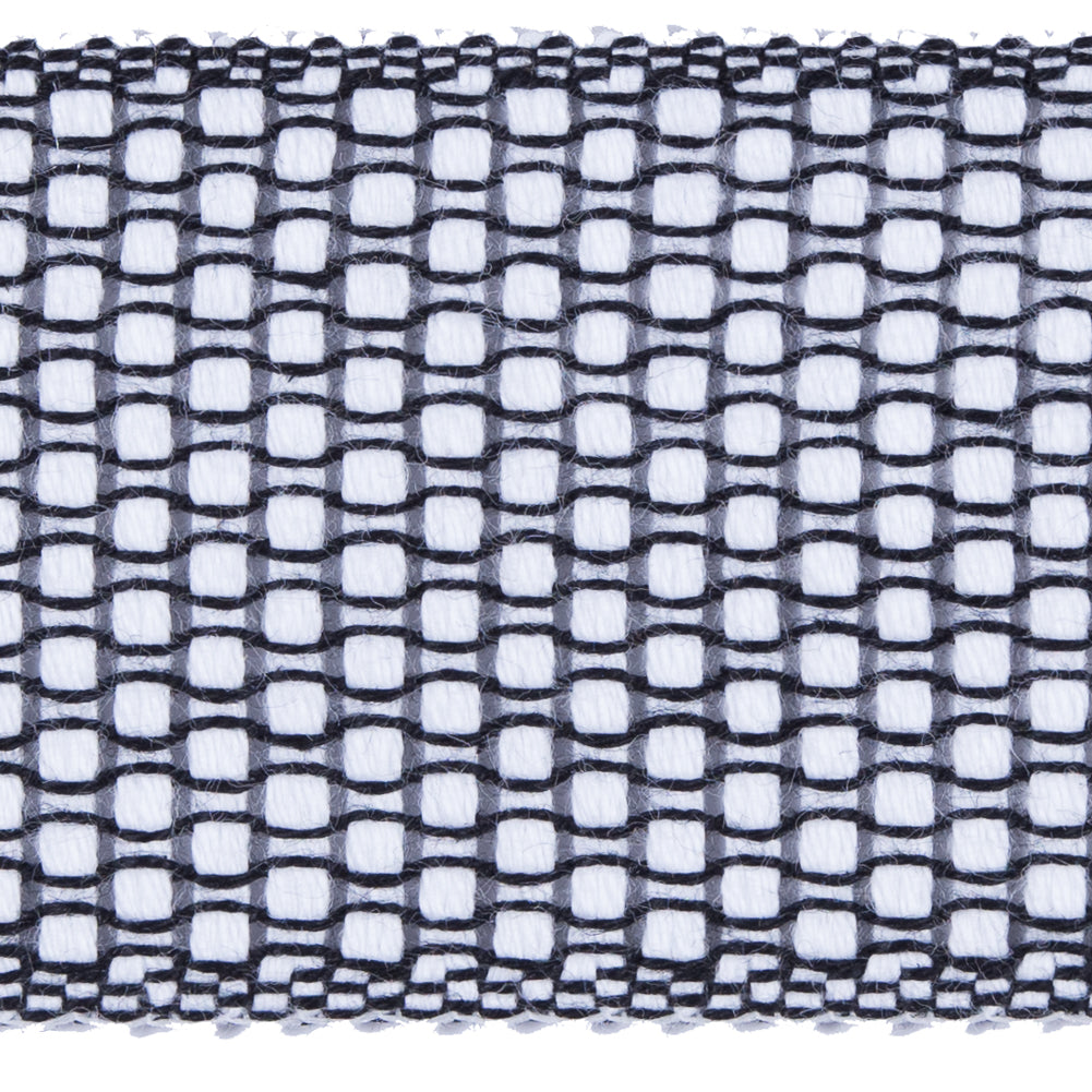 Black and White Woven Trim - 1.5" Detail