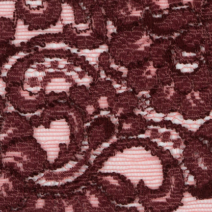 Deco Rose and Peony Stretch Lace Trimming - 3.5" Detail