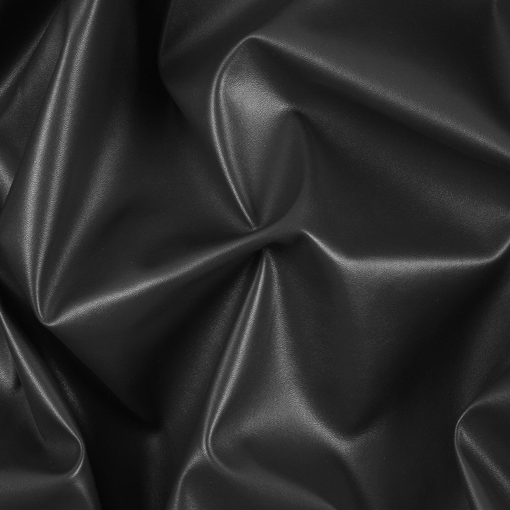 Black Stretch Faux Leather/Vinyl