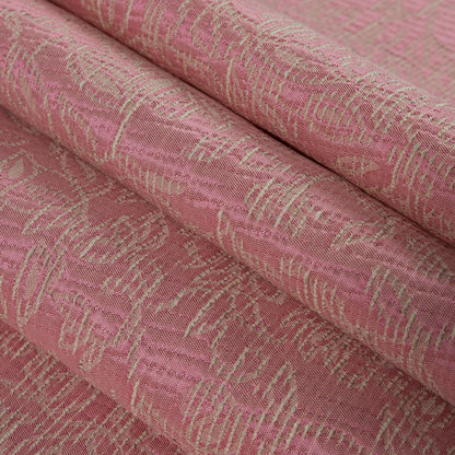 Confetti Pink/Cloud Cream Abstract Cotton Polyester Brocade Folded