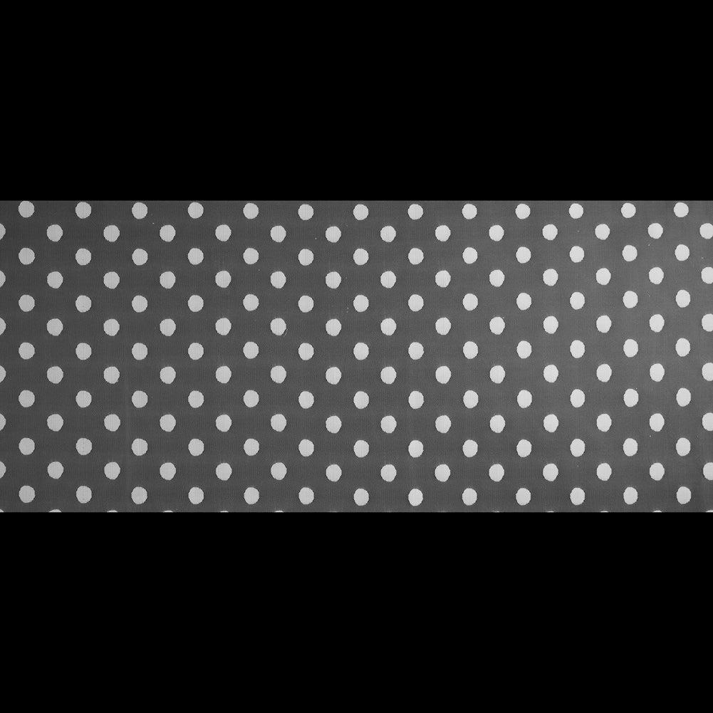 White Polka-Dotted Netting Folded