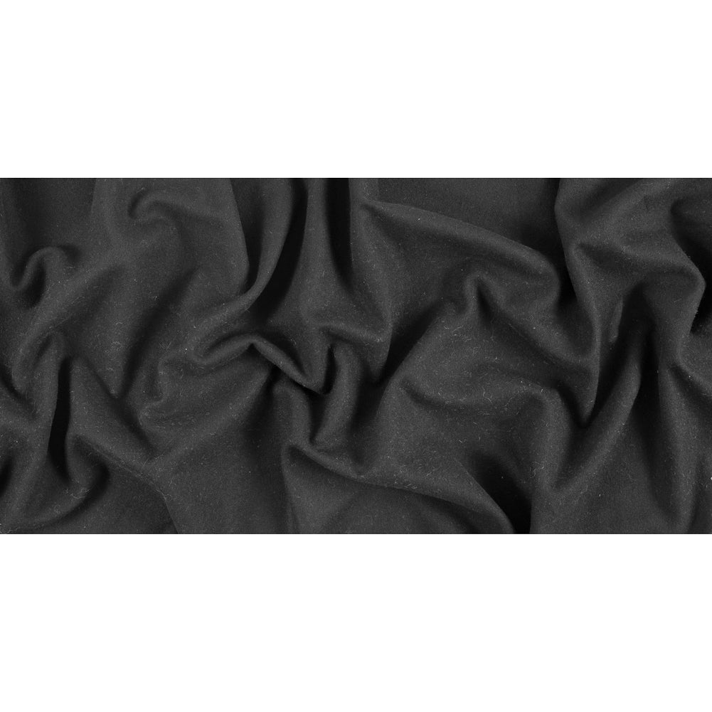 Black Wiry Wool Blend Coating Full