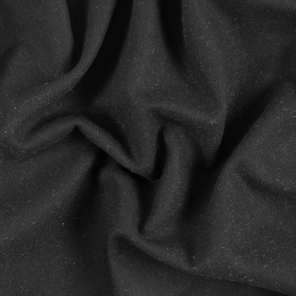 Black Wiry Wool Blend Coating