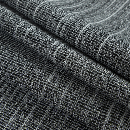 Black/White Blended Cotton Tweed Folded