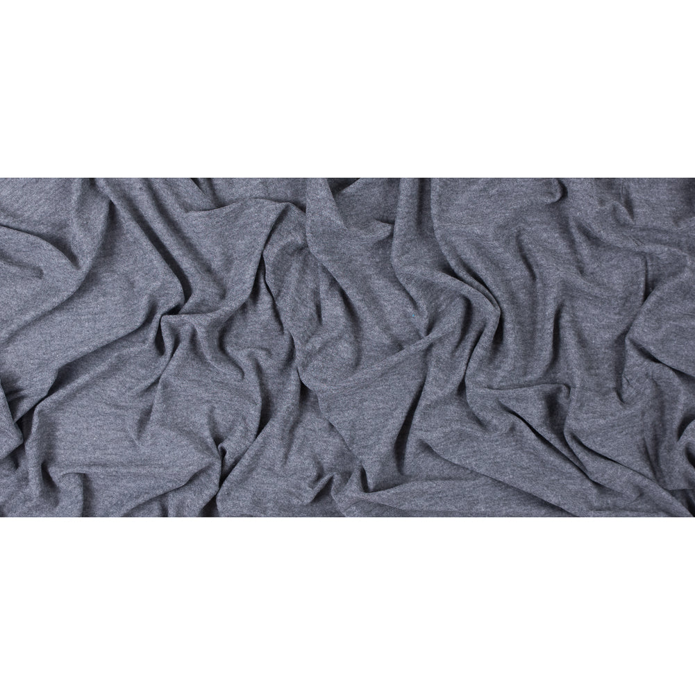 Italian Heathered Gray Tissue-Weight Polyester Jersey - Full