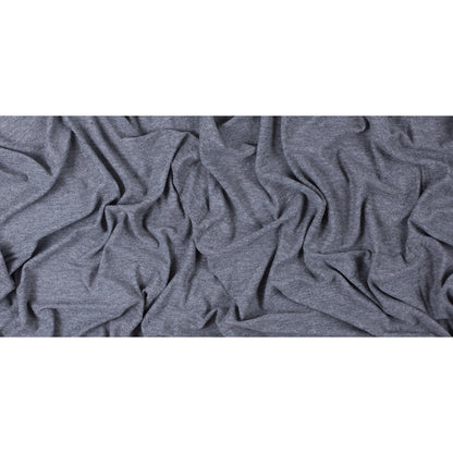 Italian Heathered Gray Tissue-Weight Polyester Jersey - Full
