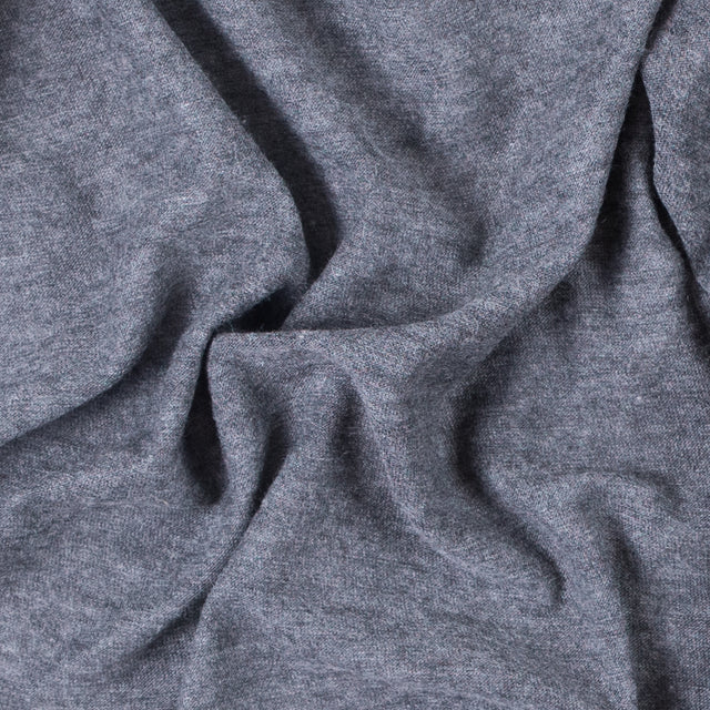 Italian Heathered Gray Tissue-Weight Polyester Jersey