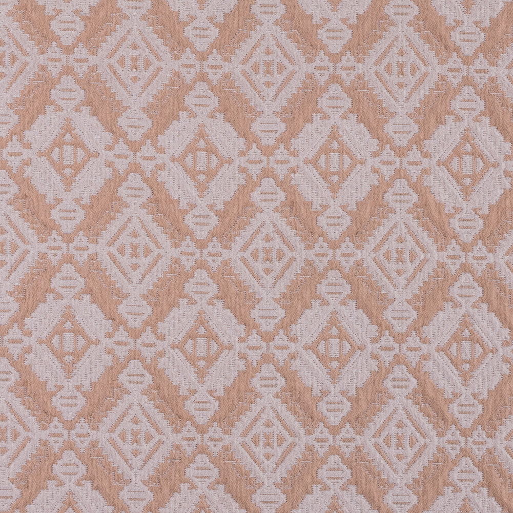 Apricot/Cream Geometric Brocade
