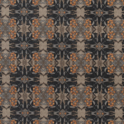 Beige Kaleidoscopic Printed Polyester Chiffon