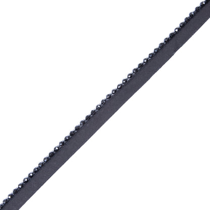 Black Beaded Trim with Lip - 1/2"