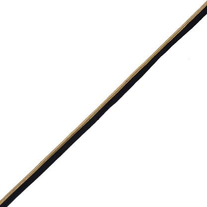 Gold Cord with Black Lip - 1/4