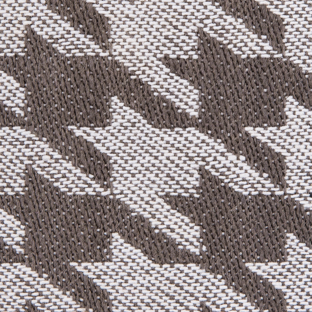 Brown/Ivory Houndstooth Cotton Twill - Detail