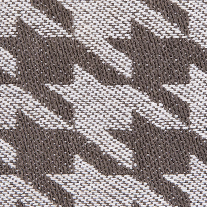 Brown/Ivory Houndstooth Cotton Twill - Detail