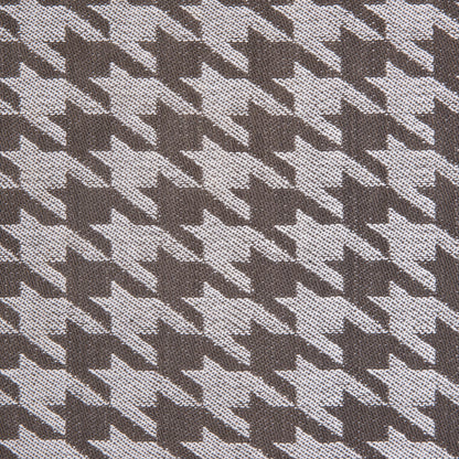 Brown/Ivory Houndstooth Cotton Twill