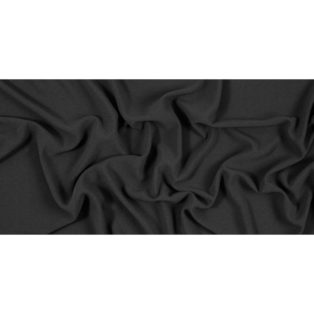 Italian Black Stretch Polyester Crepe Folded
