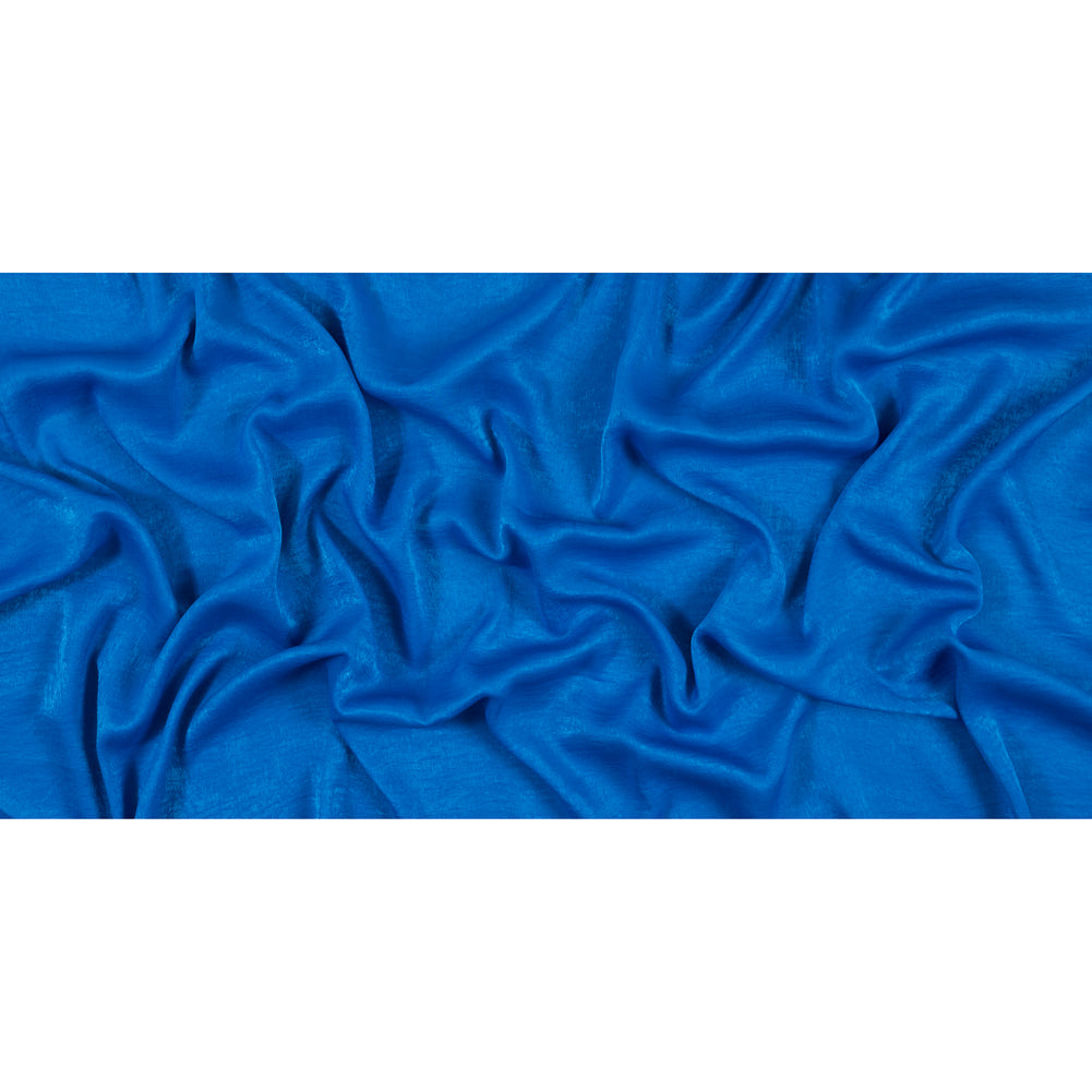 Italian Brilliant Blue Dyed Washed Polyester Dobby Folded